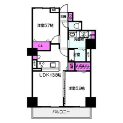 リバーカントリーガーデン京橋の物件間取画像